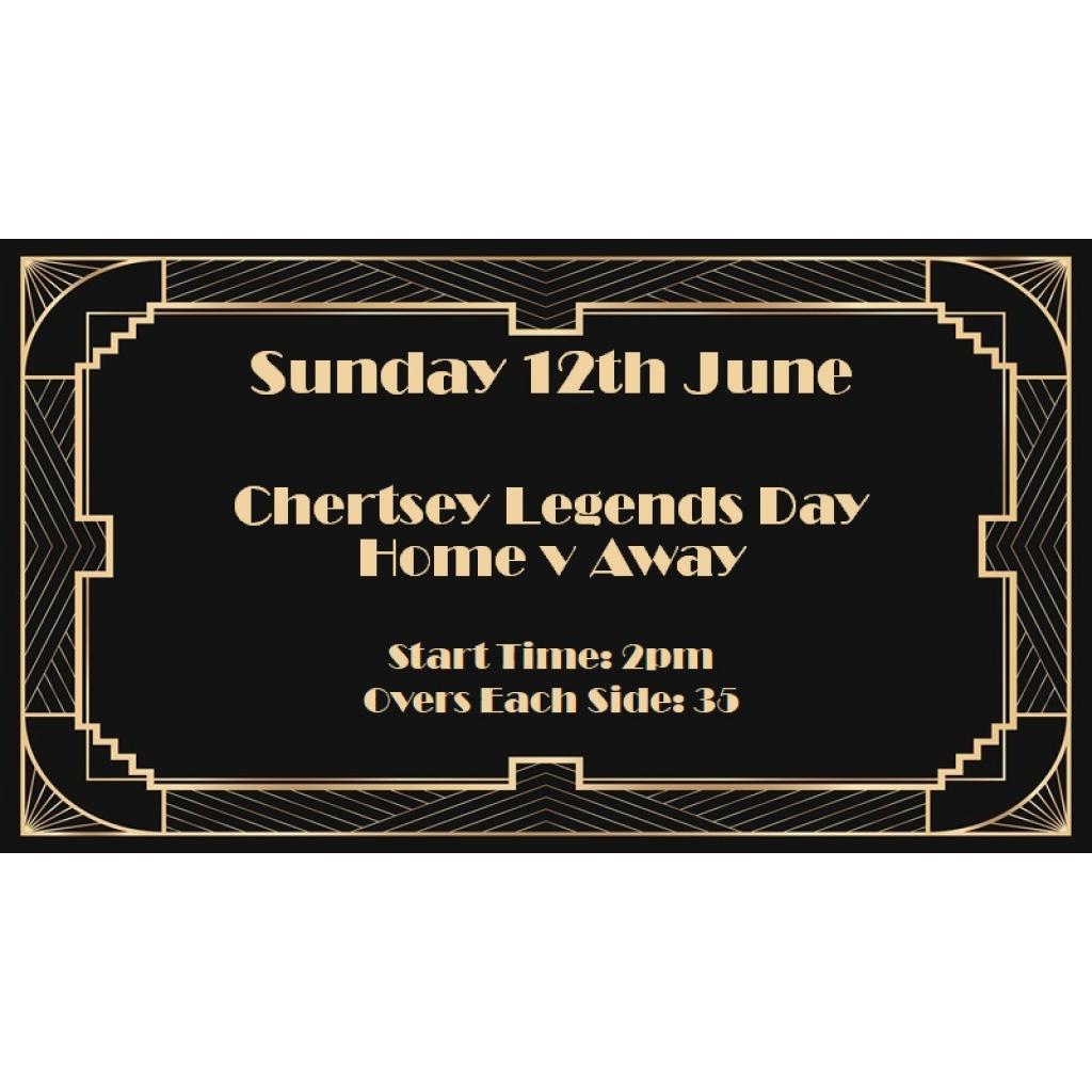 Matchday Information: Sunday 12th June - Chertsey Legends Home & Away - 2pm